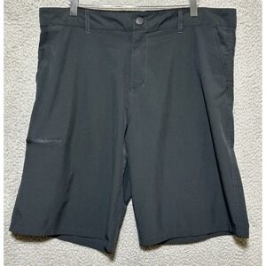 OP Ocean Pacific Chino Flat Front Pockets Mens Shorts SZ‎ 38 Black 4 Way Stretch